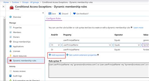 So, select Editto frame the rule in the Rule syntax box Enter the query as applicable and click OK. . User memberof dynamic group